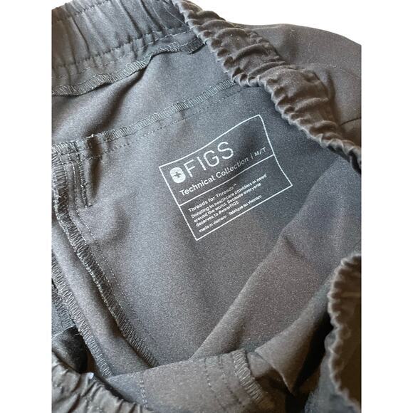 FIGS Tansen Jogger Scrub Pants Men Medium Tall Black‎ Joggers Drawstring Waist - Picture 8 of 11
